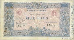 1000 Francs BLEU ET ROSE FRANCIA  1920 F.36.36 MB