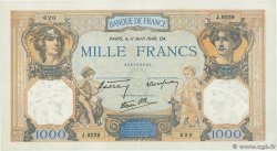 1000 Francs CÉRÈS ET MERCURE type modifié FRANCE  1940 F.38.45 XF+