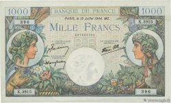1000 Francs COMMERCE ET INDUSTRIE FRANCIA  1944 F.39.11 SC+