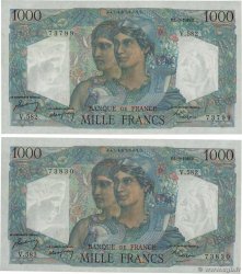1000 Francs MINERVE ET HERCULE Lot FRANCIA  1949 F.41.28 SC+