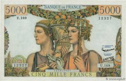 5000 Francs TERRE ET MER FRANCIA  1957 F.48.15 q.AU
