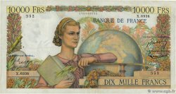 10000 Francs GÉNIE FRANÇAIS FRANCE  1954 F.50.70 VF-