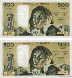 500 Francs PASCAL Lot FRANCIA  1984 F.71.30 SC+