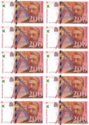 200 Francs EIFFEL Consécutifs FRANCE  1999 F.75.05 UNC-