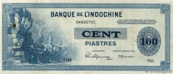 100 Piastres FRANZÖSISCHE-INDOCHINA  1945 P.078a fSS