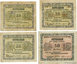 25 et 50 Centimes Lot LUXEMBOURG Fels 1918 P.- F - VF