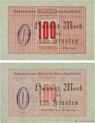 100 Mark - 125 Francs Lot LUXEMBURG Esch 1917 P.- VZ+