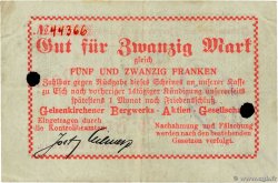 20 Mark - 25 Francs LUXEMBURG Esch 1917 P.- SS