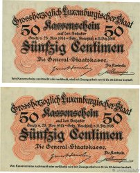 50 Centimes Lot LUSSEMBURGO  1919 P.26 AU