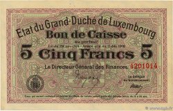 5 Francs LUXEMBURG  1919 P.29c fST