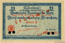 25 Francs Spécimen LUXEMBURG  1919 P.31s fST+