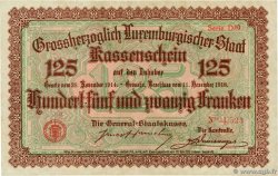 125 Francs LUXEMBURG  1919 P.32 fVZ