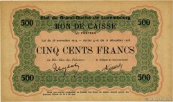 500 Francs Non émis LUXEMBOURG  1919 P.33a UNC-