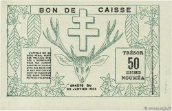 50 Centimes NOUVELLE CALÉDONIE  1943 P.54 FDC