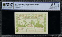 5 Francs NOUVELLE CALÉDONIE  1943 P.58