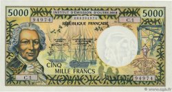 5000 Francs TAHITI  1971 P.28a fST+