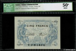 5 Francs TUNISIA  1920 P.01 XF+