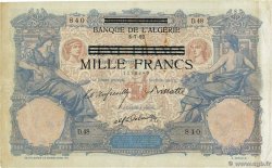 1000 Francs sur 100 Francs TUNISIA  1942 P.31 q.BB