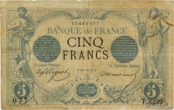 5 Francs NOIR FRANCE  1874 F.01.25 B+