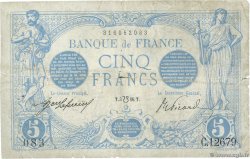 5 Francs BLEU lion inversé FRANCE  1916 F.02bis.04 B