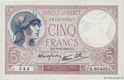 5 Francs FEMME CASQUÉE modifié FRANCE  1939 F.04.05 SPL+