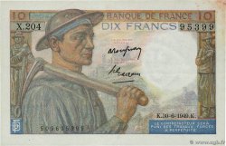 10 Francs MINEUR FRANKREICH  1949 F.08.22