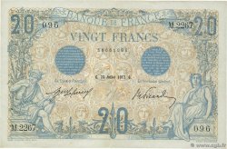 20 Francs BLEU FRANCIA  1912 F.10.02 MBC+