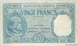 20 Francs BAYARD FRANCE  1918 F.11.03 TB