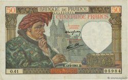 50 Francs JACQUES CŒUR FRANCE  1941 F.19.06 pr.TTB