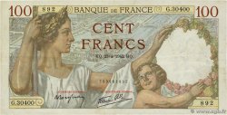 100 Francs SULLY FRANCE  1942 F.26.70 TTB+