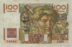 100 Francs JEUNE PAYSAN filigrane inversé FRANCIA  1954 F.28bis.05 BC+