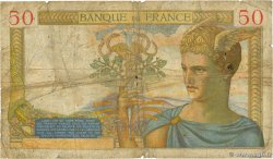 50 Francs CÉRÈS Grand numéro FRANCE  1937 F.17.40 G