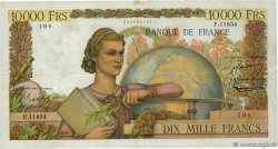 10000 Francs GÉNIE FRANÇAIS Grand numéro FRANCE  1956 F.50.81 VF