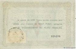 5000 Francs FRANCE regionalism and various  1947  UNC-