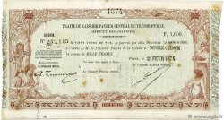 1000 Francs NOUVELLE CALÉDONIE  1874 K.89 BB