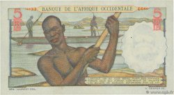 5 Francs FRENCH WEST AFRICA  1943 P.36 q.FDC