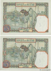 5 Francs Consécutifs ALGERIA  1941 P.077b q.AU