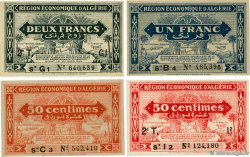50 Centimes, 1 et 2 Francs Lot ALGERIA  1944 P.097a, P098a, P.100 et P.102