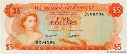 5 Dollars BAHAMAS  1965 P.21a q.FDC
