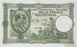 1000 Francs - 200 Belgas BELGIO  1943 P.110 q.AU