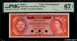 5 Dollars Essai BELIZE  1974 P.35cts