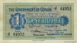 1 Rupee CEYLON  1928 P.016b fVZ