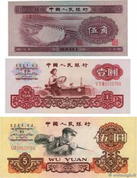 5 Jiao, 1 et 5 Yuan Lot CHINA  1953 P.0865, P.0874a et P.0876b UNC-