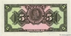 5 Pesos Oro COLOMBIA  1947 P.386c UNC