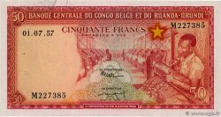 50 Francs BELGISCH-KONGO  1957 P.32 VZ+