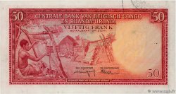 50 Francs BELGIAN CONGO  1957 P.32 XF+