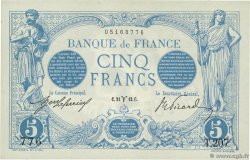 5 Francs BLEU FRANKREICH  1912 F.02.03 fST
