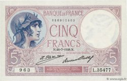 5 Francs FEMME CASQUÉE FRANCIA  1928 F.03.12 FDC
