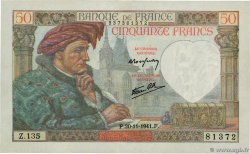 50 Francs JACQUES CŒUR FRANCIA  1941 F.19.16 EBC