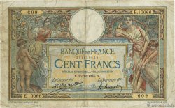 100 Francs LUC OLIVIER MERSON grands cartouches FRANKREICH  1923 F.24.01 SGE